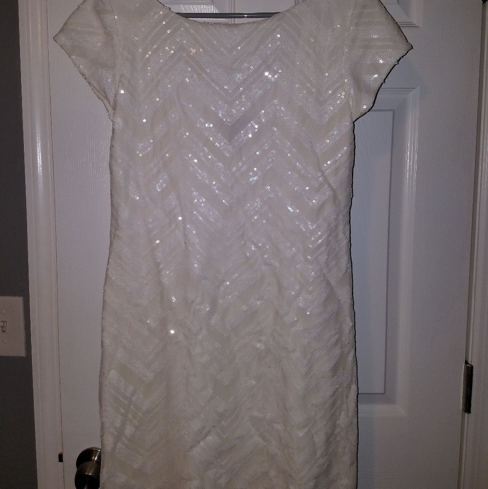 White sequin dress